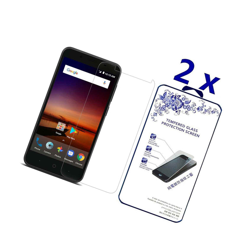 2 Pack For Zte Tempo X N9137 Boost Tempered Glass Screen Protector