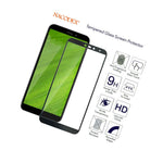 2 Pack For Cricket Icon Full Cover Tempered Glass Screen Protector Black