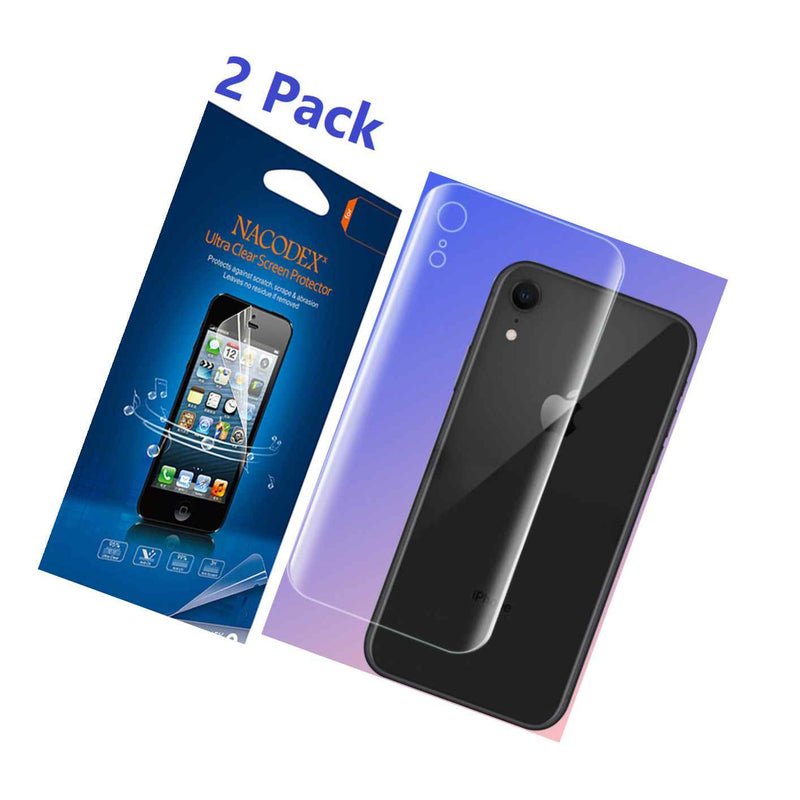 2 Pack Only For Back Full Cover No Foam Hd Screen Protector For Iphone Xr