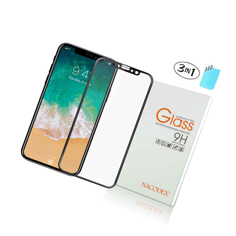 3X Nx For Apple Iphone Xs X 5 8 3D Full Cover Tempered Glass Screen Protector