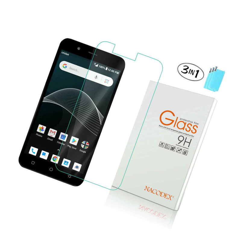 3 Pack Nacodex For Cricket Vision Tempered Glass Screen Protector