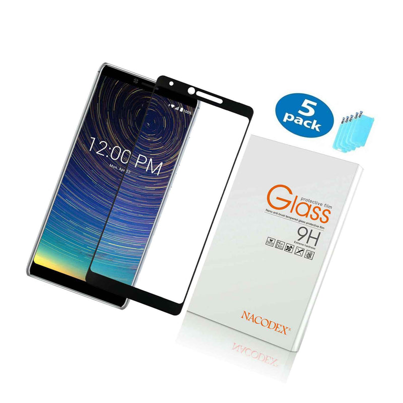 5X Nx For Coolpad Legacy 2019 Full Cover Tempered Glass Screen Protector Black