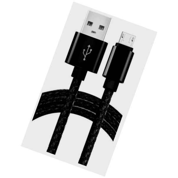 Fonegear 7941 Fuse Micro Usb Charge And Sync Cable 6 Ft Long Black Nylon Cable