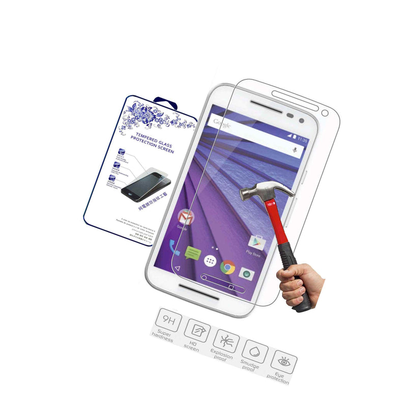 For Motorola Moto G 3Rd Gen 2015 Premium Tempered Glass Screen Protector Film