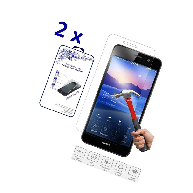 2X For Huawei Y6 Premium Tempered Glass Screen Protector Film 0 3Mm 2 5D 9H