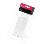 T Mobile Protective Cover For Lg Leon Case Bumper Hard Shell White Pink New