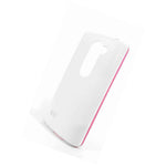T Mobile Protective Cover For Lg Leon Case Bumper Hard Shell White Pink New