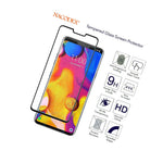 Nacodex For Lg V40 Thinq Full Cover Tempered Glass Screen Protector Black