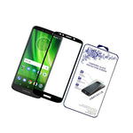 For Motorola Moto G6 Play Full Cover Tempered Glass Screen Protector Black