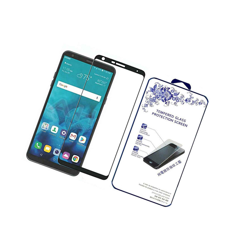 For Lg Stylo 4 2018 Full Cover Tempered Glass Screen Protector Black
