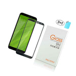 3X Nacodex For Cricket Icon Full Cover Tempered Glass Screen Protector Black