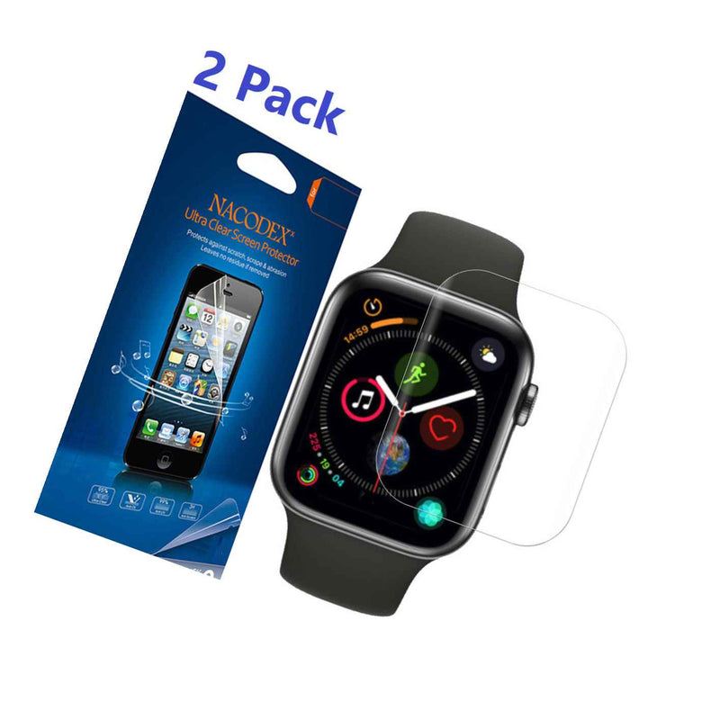 2X Nacodex Full Coverage Screen Protector For Apple Watch Series 5 Series 4 44Mm