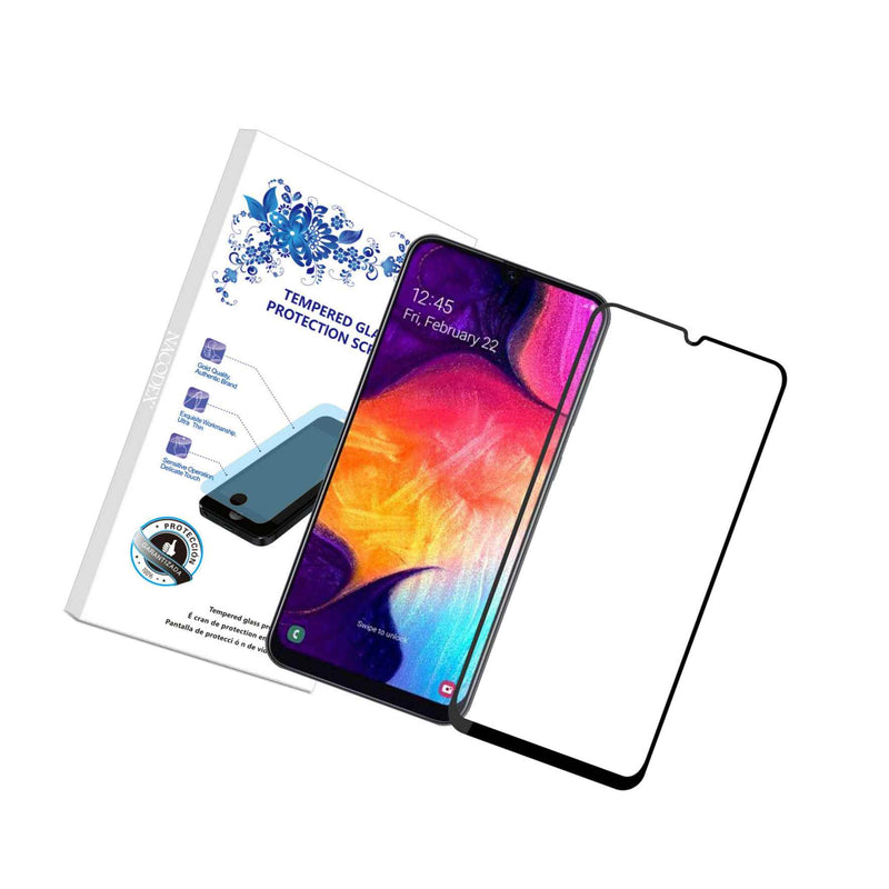 For Samsung Galaxy A70 2019 Full Cover Tempered Glass Screen Protector Black