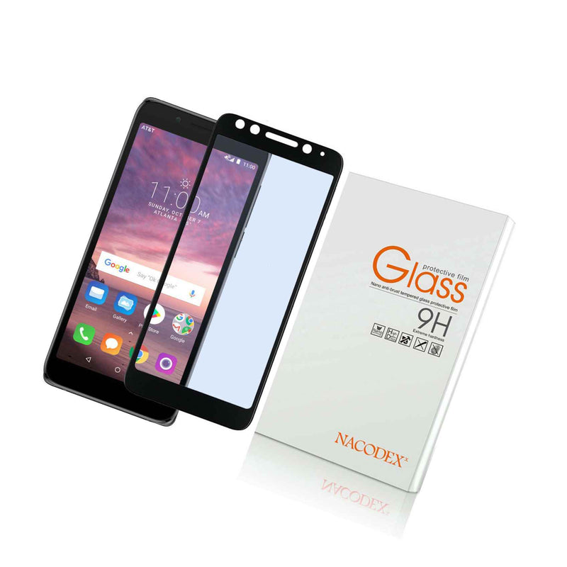 Nx For Alcatel Tcl Lx A502Dl Full Cover Tempered Glass Screen Protector Black