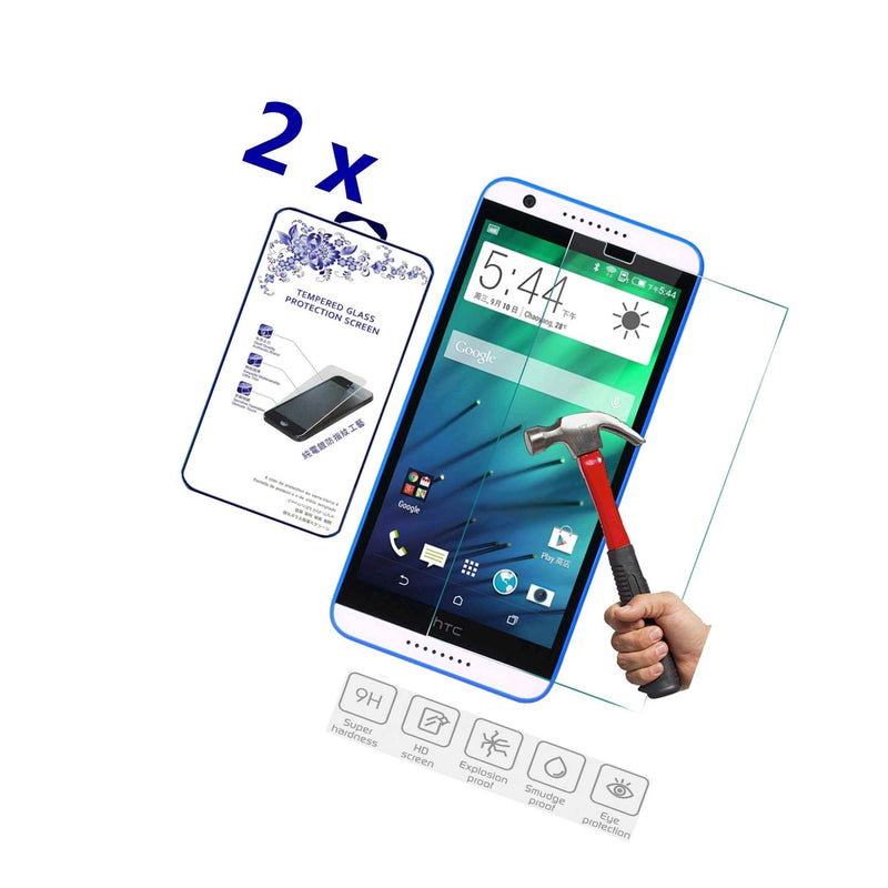 2X For Htc Desire 820 Premium Tempered Glass Screen Protector Film 2 5D 0 3Mm