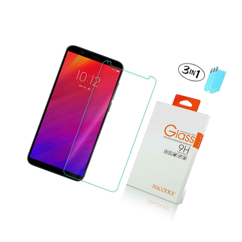 3 Pack Nacodex For Lenovo A5 2018 Tempered Glass Screen Protector