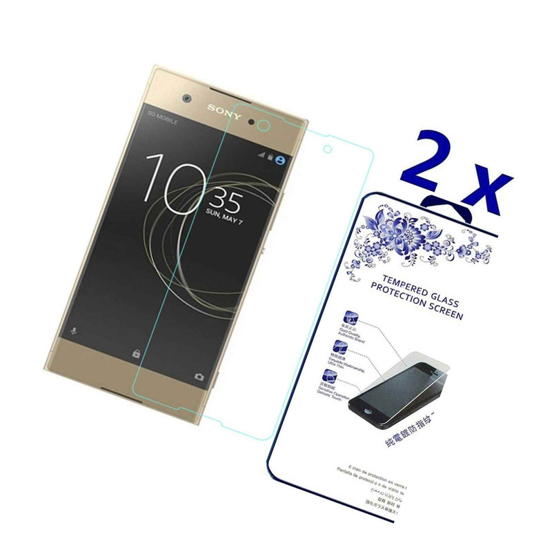 2 Pack For Sony Xperia Xa1 Plus 5 5 Inch Tempered Glass Screen Protector