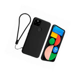 For Google Pixel 4A 5G 2020 Liquid Silicone Case Soft Protective Cover Black