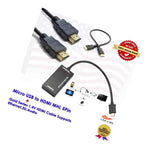 Micro Usb To Hdmi Mhl 5Pin Adapter Gold 2Ft 1 4V Hdmi Cable For Galaxy S2 Htc