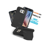 Galaxy S6 Stand Case Hard Pc Back Soft Silicon Bumper Frame W Id Card Holder