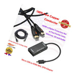 Micro Usb To Hdmi Mhl Adapter 25Ft Hdmi Cable W Premium Nylon Net Ethernet Audio