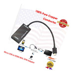 3 In 1 Micro Usb To Hdmi Mhl Adapter 3Ft 2160P 2 0V Hdmi Cable Power Cord Us