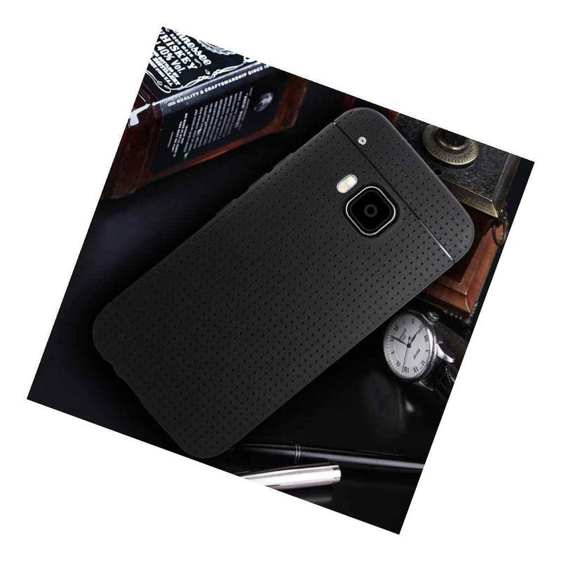 New Flexible Slim Soft Touch Matte Black Tpu Case Cover Hd Film For Htc One M9