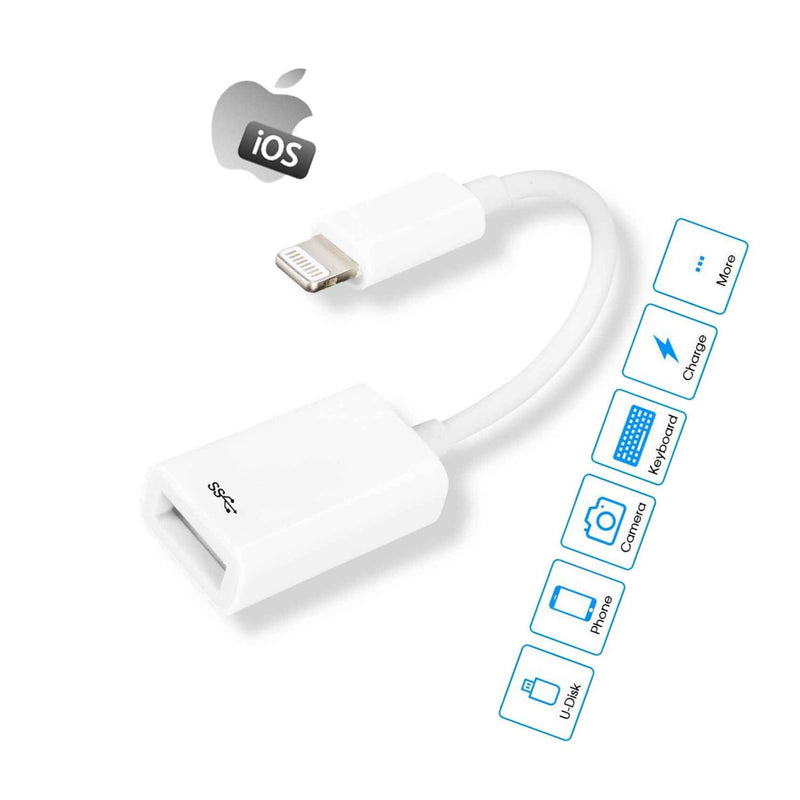Mfi Certified For Apple Iphone 12 11 Xr 8 7 Ipad Ipod To Usb Otg Camera Adapter