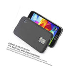 Clear Screen Shield Matte Back Black Flexible Tpu Case For Samsung Galaxy S5
