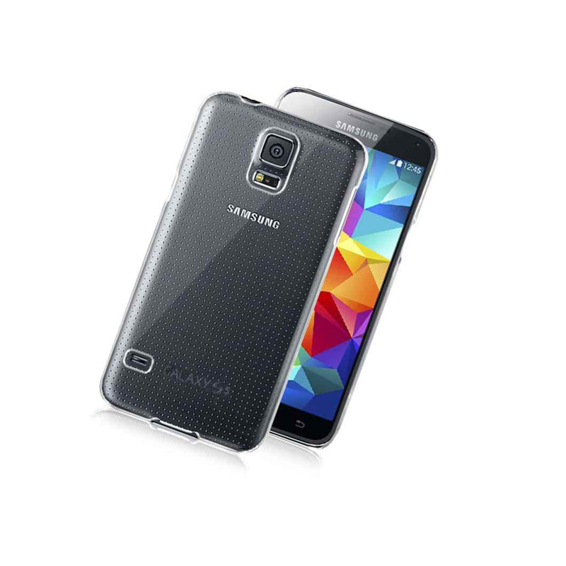 Ultra Thin 2014 New Clip On Crystal Case For Samsung Galaxy S5 I9600 Clear Rear