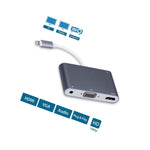 Lightning To Hdmi Vga Av Digital Adapter For Iphone Ipad Monitor Projector