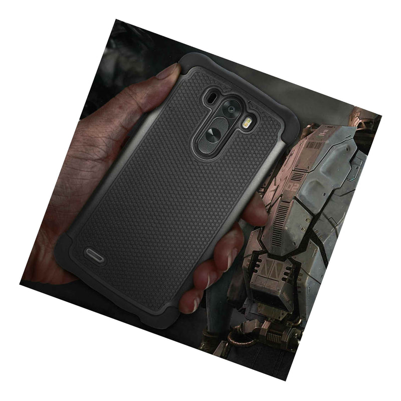 Case Cover For Lg G3 Dual Layer Hard Gel Hybrid Armor Tough Protection Case Us
