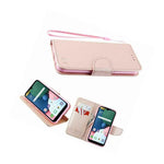 For Lg Fortune 3 K31 Aristo 5 Rose Gold Leather Wallet Case Cover W Stand