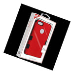 For Motorola Moto E6 Play Red Tuff Hard Tpu Hybrid Titanium Case Cover