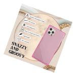 For Iphone 12 Pro Iphone 12 6 1 Square Case Tpu Protective Cover Clear Pink