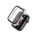 Hard Case With Glass Protector For Apple Watch 40Mm Series Se 6 5 4 Iridescence