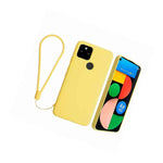 For Google Pixel 4A 5G 2020 Liquid Silicone Case Soft Protective Cover Yellow