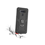 For Lg Reflect 5G Black Black Anti Drop Hybrid Case Cover With Ring Stand
