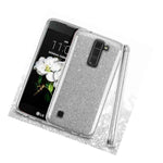 For Lg K7 Ms330 Tribute 5 Ls675 Silver Full Glitter Hybrid Case Cover