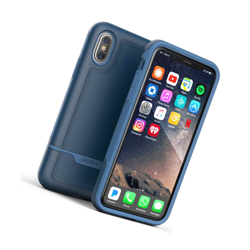Iphone Xs Max Protective Case Cover Military Grade Rugged Protection Rebel Blue