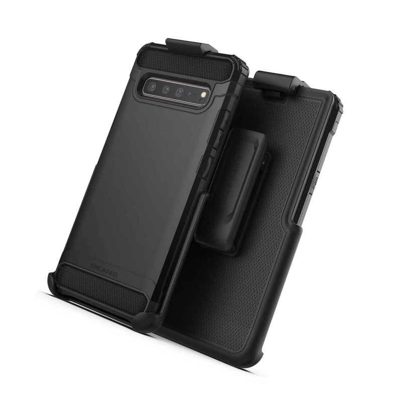 For Samsung Galaxy S10 5G Belt Clip Holster Case Scorpio Protective Cover Black