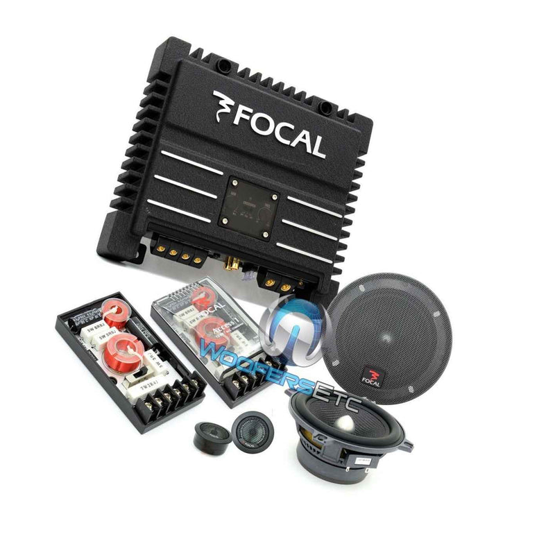 Pkg Focal 130A1 Car Audio 5 25 Component Speakers Solid2 2 Channel Amplifier