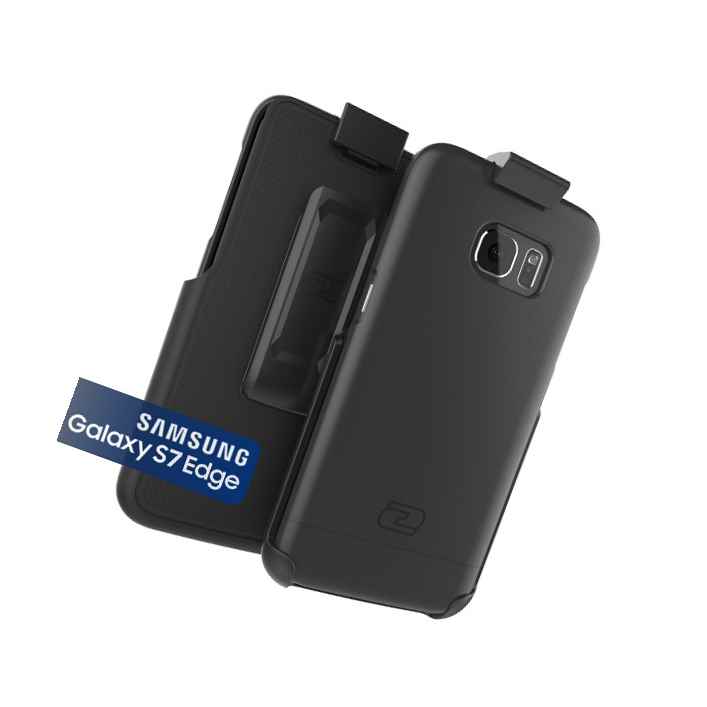 Galaxy S7 Edge Belt Clip Casehybrid Cover W Secure Fit Holster Black2Pc Set