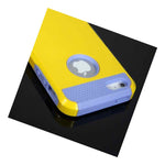 Yellow Purple Apple Iphone 5 5S Hybrid Matte Hard Case