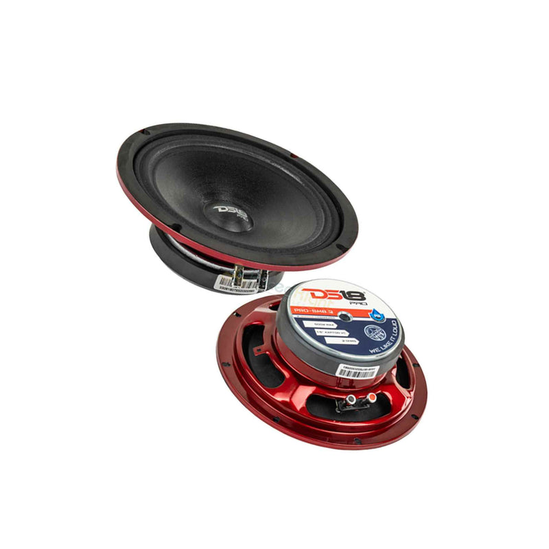 Ds18 Pro Sm8 2 8 Motorcycle Midrange Speakers 500W Max 2 Ohm Ip66 Rated 2 Pack