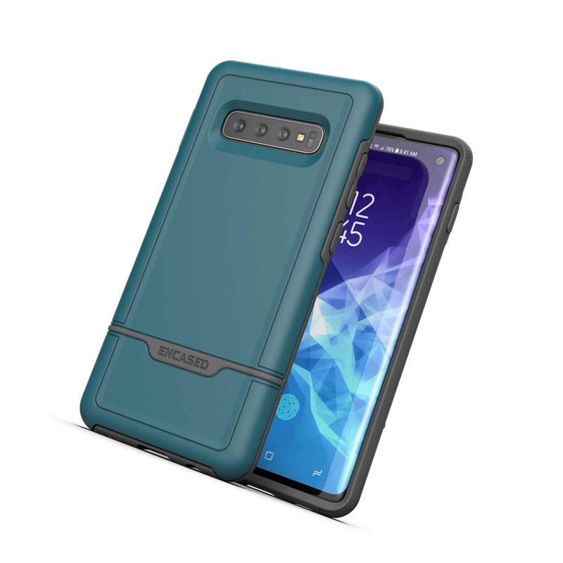 For Samsung Galaxy S10 Protective Case Rebel Full Body Rugged Cover Blue