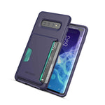 For Samsung Galaxy S10 Plus Wallet Case Slim Credit Card Id Holder Slot Purple