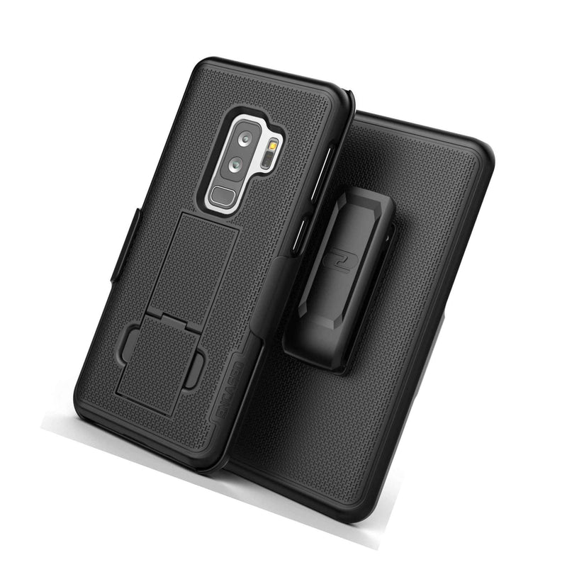 For Samsung Galaxy S9 Plus Belt Clip Holster Case Black Shell Combo Encased