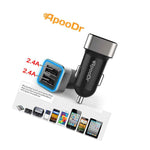 2 Port 24W 4 8A Led Usb Car Charger Adapter For Galaxy Note Iphone Fast Charger