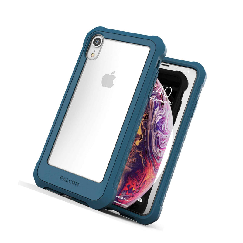 Iphone Xr Clear Protective Case Full Body Transparent Cover Falcon Teal